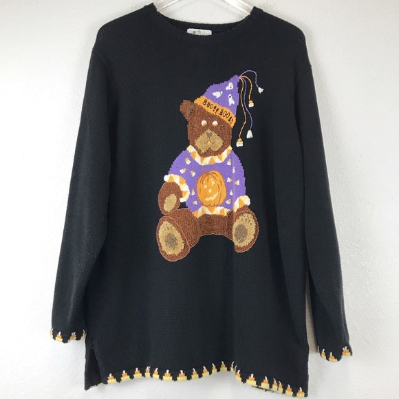 Vintage Sweaters Vintage Quacker Factory Halloween Brown Bear